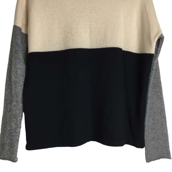 Vince Colorblock Pattern Scoop Neck Sweater Cashmere Blend - Picture 9 of 11